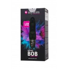 Вибратор Mystim Hop Hop Bob с электростимуляцией, силикон, черный, 16,5 см