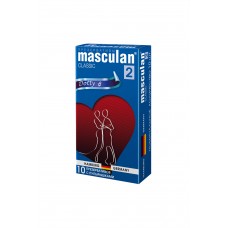 Презервативы Masculan, сlassic 2, doty, латекс, точечные, розовые, 19 см, 5,3 см, 10 шт.