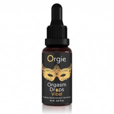 Возбуждающий съедобный гель для клитора Orgie Orgasm Drops Vibe!, 15 мл